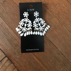 Chandelier white J Crew earrings